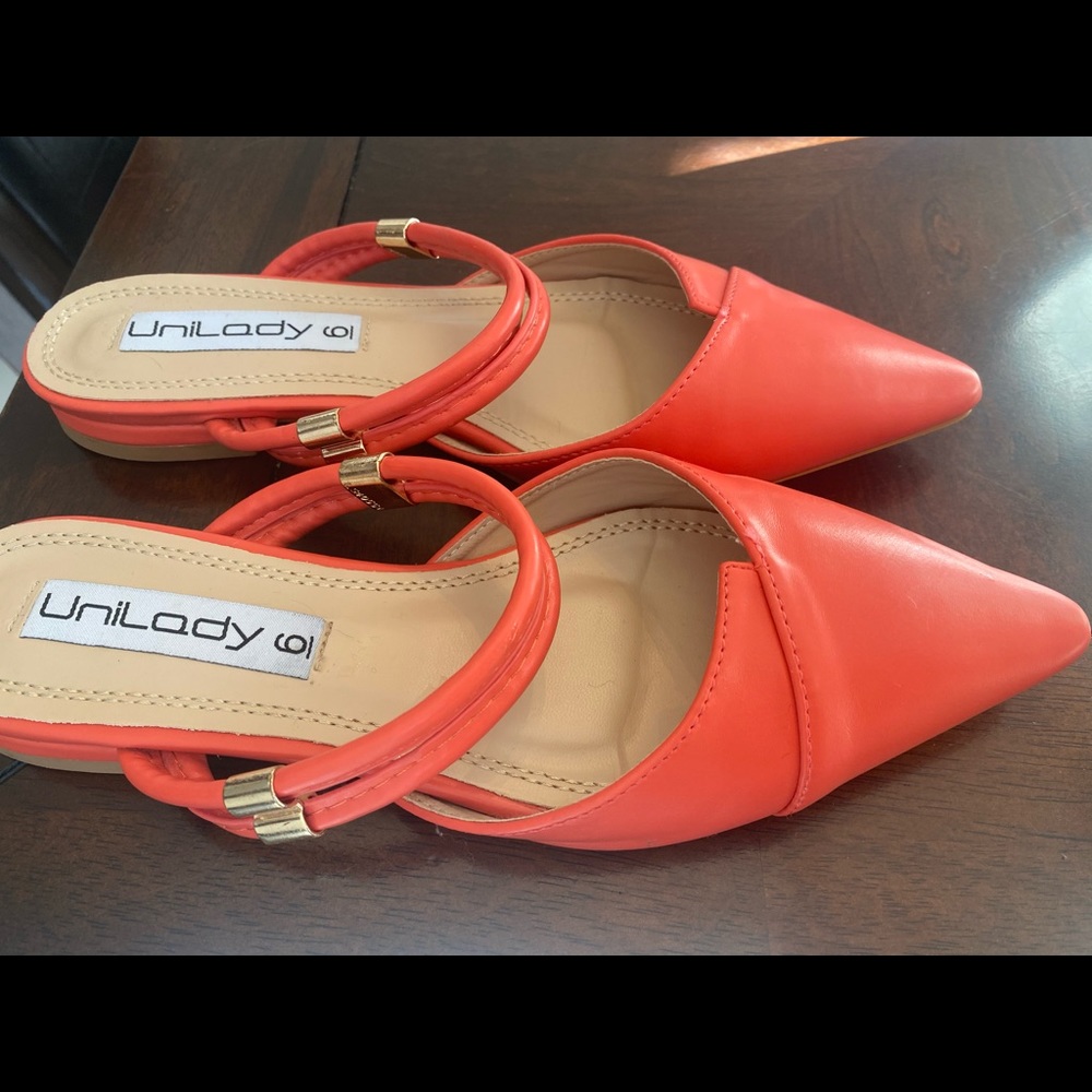 Orange Mule Shoes